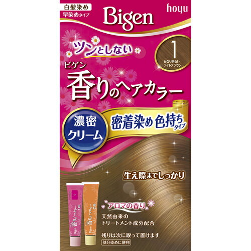  ビゲン 香りのへアカラー濃密クリーム 密着染め色持ちタイプ1 かなり明るいライトブラウン