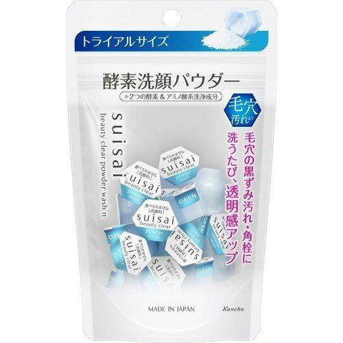 カネボウ suisai スイサイ ビューティクリア パウダーウォッシュN トライアル (0.4g×15個入) 洗顔パウダー