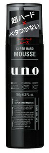 【※】 ウーノ (uno) スーパーハード ムース (180g) 男性用 ヘアスタイリング 整髪料