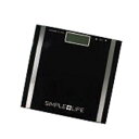 シンプルライフ 体脂肪計付きヘルスメーター カラー:ブラック (1台) シンプルデザインで使いやすく多機能