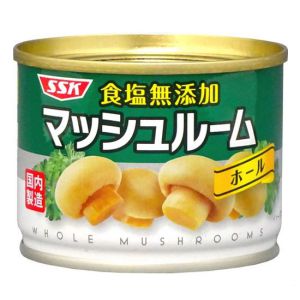 【在庫処分】 賞味期限：2026年6月30日 SSK 食塩無添加 マッシュルーム ホール (125g) 缶詰のサムネイル