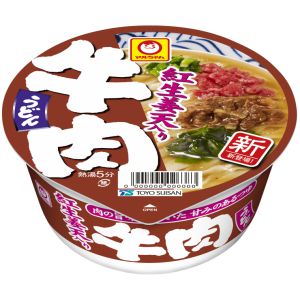 【在庫処分】 賞味期限：2024年6月11日 マルちゃん 紅生姜天入り牛肉うどん (87g) カップうどん