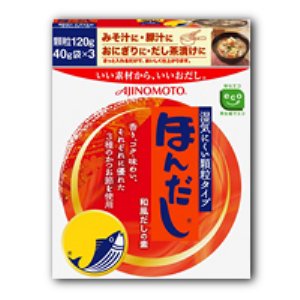 ★パッケージ・商品内容等は、予告なく変更する場合も 　ございます。予めご了承ください。 ★当店では複数の店舗で在庫を共有しております。 　在庫切れの場合もございますので予めご了承ください。 【商品説明】 ・「ほんだし」のために、かつお節職人が燻し分けた、 　香り、コク・味わいそれぞれに優れた3種のかつお節を使用し、 　最適なバランスででブレンドした、「家庭でひいただしを越えた、 　香り高く一番おいしい」和風だしの素です。 ・従来の2種かつお節に加えて、かつお節作りで一番大切な 　焙乾・熟成工程を見直し、当社独自で技術開発した新製法の 　かつお節を新たに使用しました。 ・素材の味を引き立て、毎日の家庭料理をいつでも手際よく、 　おいしく仕上げます。 【原材料】 調味料(アミノ酸等)、食塩、砂糖類(砂糖、乳糖)、 風味原料(かつおぶし粉末、かつおぶしエキス)、 酵母エキス、小麦たん白発酵調味料 【栄養成分／1g(みそ汁1杯分)あたり】 エネルギー・・・2.42kcaL たんぱく質・・・0.27g 脂質・・・0g 炭水化物・・・0.33g ナトリウム・・・137mg (食塩相当量・・・0.35g) 【アレルギー物質】 乳成分、小麦 【ブランド】 ほんだし 【発売元】 味の素 (味の素　あじのもと　アジノモト　ほんだし　和風だし　鰹だし) (かつおだし　カツオだし　鰹　カツオ　かつお　粒タイプ　調味料) 広告文責：SCB 050-3302-2709 原産国：日本