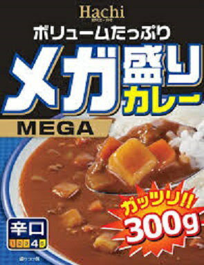 [※ scb] ハチ食品 メガ盛りカレー 辛口 (300g)