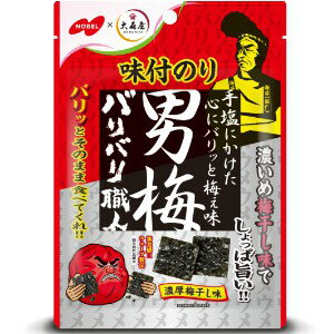 【A】 ノーベル製菓 バリバリ職人 男梅味 味付のり (3g) 菓子 【A】 ノーベル製菓 バリバリ職人 男梅味 味付のり (3g) 菓子
