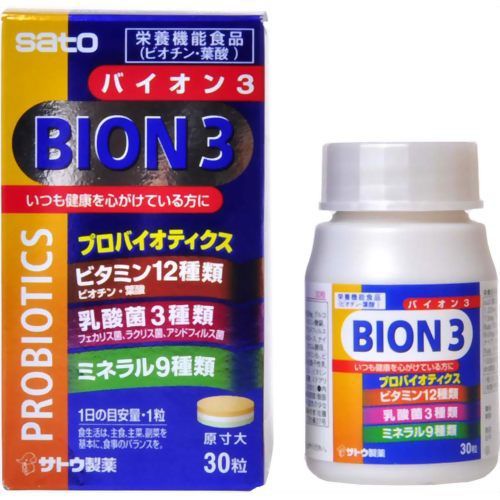 BION3 バイオン3 30粒　マルチビタミン＆ミネラル　乳酸菌　プロバイオティクス