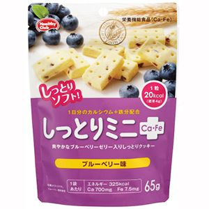 【※】 ヘルシークラブ しっとりミニCa・Fe　ブルーベリー味 (65g) 栄養機能食品