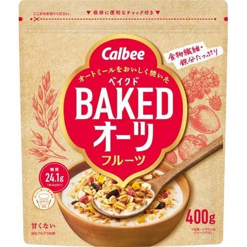 【訳あり】 賞味期限：2023年5月1日 カルビー ベイクドオーツ フルーツ (400g) シリアルのサムネイル