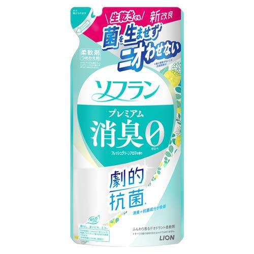 ライオン ソフラン プレミアム消臭 柔軟剤 フレッシュグリーンアロマ つめかえ用 (380ml) 柔軟剤 液体