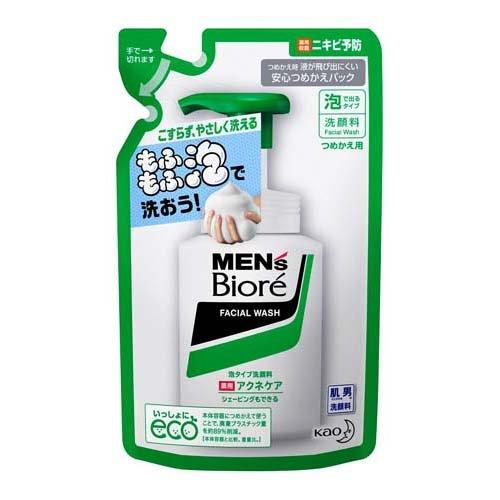 Kao メンズビオレ 泡タイプ 薬用アクネケア 洗顔 詰替 (130ml) 男性化粧品
