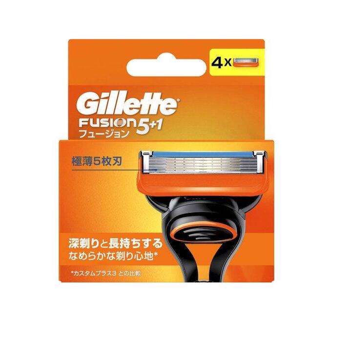 ジレット フュージョン 替刃 (4個入) 男性用カミソリ