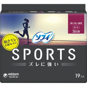  ソフィ スポーツ SPORTS 特に多い昼用 羽つき 26cm (19枚入) 生理用品