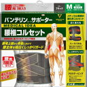 バンテリンコーワ サポーター 腰椎 コルセット ブラック ふつう (Mサイズ) 強力固定タイプ