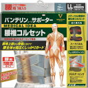 バンテリンコーワ サポーター 腰椎 コルセット ブルーグレー ゆったり大きめ (LLサイズ) 強力固定タイプ(4)