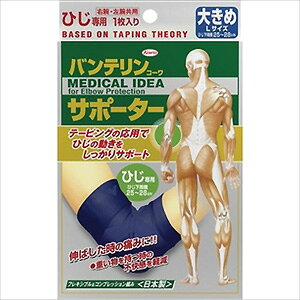 【訳あり】 興和新薬 バンテリンコーワサポーター ひじ専用 ネイビー 大きめ L 左右共用 (1枚入) サポーター テーピング ひじ バンテリンのサムネイル