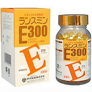 リスク区分：第3類医薬品 使用期限：使用期限まで120日以上の商品を販売します。 【第3類医薬品】 ★パッケージ・商品内容等は、予告なく変更する場合も 　ございます。予めご了承ください。 ★当店では複数の店舗で在庫を共有しております。 　在庫切れの場合もございますので予めご了承ください。 【商品説明】 ランスミンE300は、血行不良や更年期に伴う肩こり、手足のしびれ、 冷え等諸症状の緩和を目的として、天然ビタミンEの中でも最も生理活性の高い d−α−トコフェロールを主薬にγ−オリザノールを配合して効果を高めた 飲みやすいソフトカプセルです。 【効能・効果】 末梢血行障害による次の諸症状※の緩和：肩・首すじのこり、手足のしびれ・冷え、しもやけ。 更年期における次の諸症状※の緩和：肩・首すじのこり、冷え、手足のしびれ、のぼせ。 月経不順※。 次の場合のビタミンEの補給：老年期 ただし、これらの症状※について、1ヶ月ほど使用しても改善がみられない場合は、 医師又は薬剤師に相談して下さい 【用法・用量】 次の1回量を1日2〜3回服用して下さい。 ただし、1日2回服用する場合は朝夕、1日3回服用する場合は、朝昼晩に服用して下さい。 ［年齢：1回量］ 成人（15才以上）：1カプセル 15才未満：服用しないこと 【成分】3カプセル中 　　 〔成　分〕d−α−トコフェロール　〔分　量〕300mg 〔成　分〕ガンマ-オリザノール　〔分　量〕10mg 〔添加物〕小麦胚芽油、ゼラチン、濃グリセリン、D−ソルビトール液、 パラベン、ポリオキシエチレン硬化ヒマシ油 【注意事項】 ■相談すること 1．次の人は服用前に医師又は薬剤師に相談して下さい 医師の治療を受けている人。 2．次の場合は，直ちに服用を中止し、この文書を持って 医師又は薬剤師に相談して下さい （1）服用後、次の症状があらわれた場合 ［関係部位：症状］ 皮ふ：発疹・発赤、かゆみ 消化器：胃部不快感 （2）1ヶ月位服用しても症状がよくならない場合 3．生理が予定より早くきたり、経血量がやや多くなったりすることがあります。 出血が長く続く場合は、医師又は薬剤師に相談して下さい 4．次の症状があらわれることがあるので、このような症状の継続又は増強が 見られた場合には、服用を中止し、医師又は薬剤師に相談して下さい 便秘、下痢 保管および取扱い上の注意 （1）直射日光の当たらない湿気の少ない涼しい所に密栓して保管して下さい。 （2）小児の手のとどかない所に保管して下さい。 （3）他の容器に入れ替えないで下さい。（誤用の原因になったり品質が変わることがあります。） （4）湿気によりカプセルが変質することがありますので、ぬれた手で触れないで下さい。 （5）使用期限を過ぎた製品は服用しないで下さい。 【発売元】 伊丹製薬株式会社 (医薬品 ビタミン剤 ひえ 冷え 血行) (カプセル 補給 ビタミンE しびれ 手 足) 広告文責：SCB 050-3302-2709 原産国：日本 区分：第3類医薬品