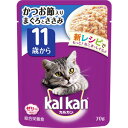 【訳あり】[16] カルカン パウチ かつお節入りまぐろとささみ 11歳用 (70g) キャットフー ...