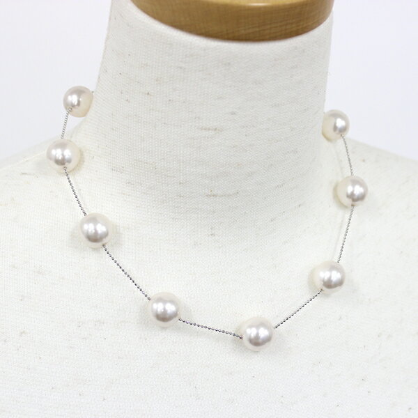 【SALE】[5RBN72]パール ショートネックレス / 大粒 フォーマル 結婚式 パーティ