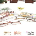 【SALE】Bayline リーディンググラス(老眼鏡)フェミニンオーバル クリアマーブルプラスチックケース スリム モダン 老眼鏡 おしゃれ 50代 オーバル レディース
