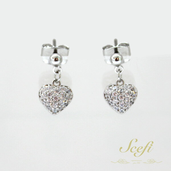 ハート ガラスストーン パヴェ シンプル ピアス ミニ 小ぶり ぶら下がり 大人っぽい かわいい