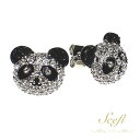 パンダモチーフ ピアス ラインストーン panda キラキラ【あす楽対応】