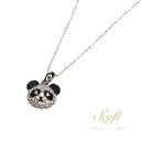 パンダ モチーフネックレス panda ラインストーン おしゃれ かわいい