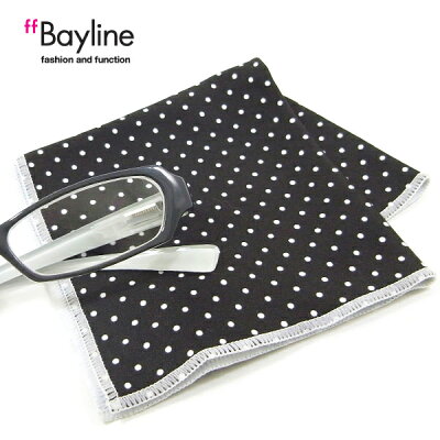 ≪おしゃれで可愛い眼鏡拭き♪≫ドット柄(ブラック) 眼鏡小物 雑貨 おしゃれ プレゼント ラッピング無料 母の日 敬老の日 父の日