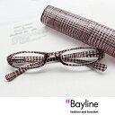 Bayline/ベイライン 老眼鏡 おしゃれ メンズ リーディンググラス グレンチェック柄クリアプラスチックケース シニアグラス 男性 その1