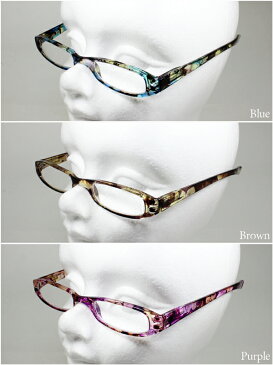 【SALE】Bayline/ベイライン リーディンググラス 老眼鏡 モダンアート花柄 プラスチックスリムケース