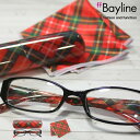 【SALE】Bayline ベイライン リーディンググラス ＆クロスセット [レッドチェック] 老眼鏡 おしゃれ レディース 可愛い 女性 かわいい シニアグラス