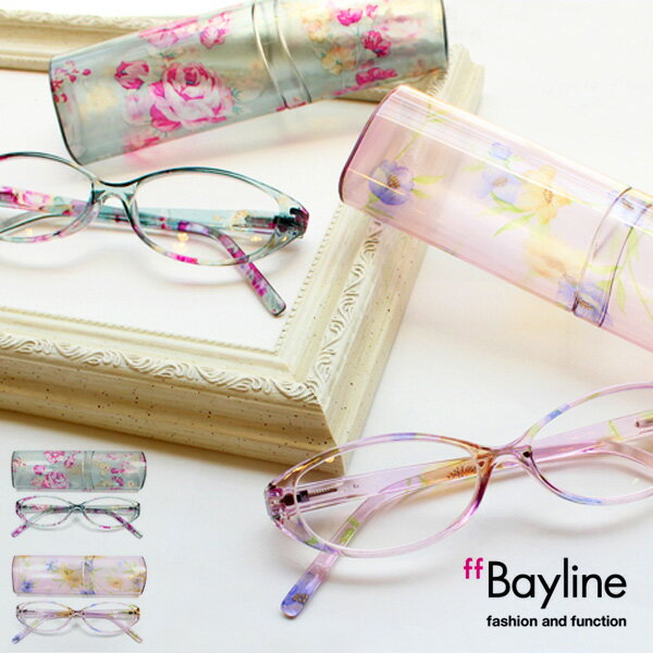 Bayline リーディンググラス オーバルフレーム フラワー 女性 老眼鏡 おしゃれ レディース シニアグラス ギフト