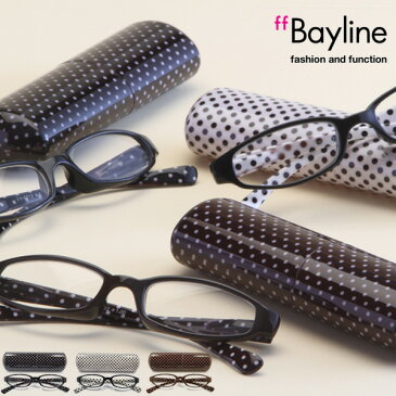 Bayline(ベイライン) 母の日 プレゼント 実用的 老眼鏡 おしゃれ シニアグラス レディース リーディンググラス ドット柄ケース 女性 ギフト あす楽対応