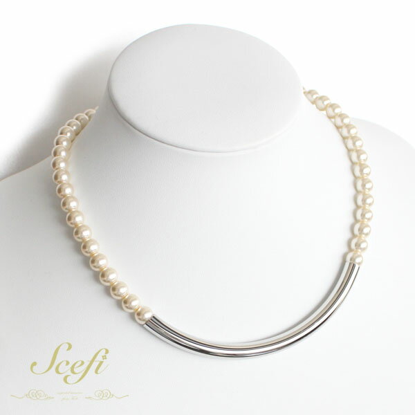 Rakuten - 【SALE】[SCLT-14992]パール ライン ショートネックレス / レディース ネックレス アクセサリー