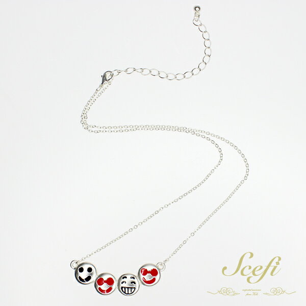 スマイル ネックレス シルバー スマイリー smile ニコちゃん ワンポイント おしゃれ かわいい プレゼント(4)