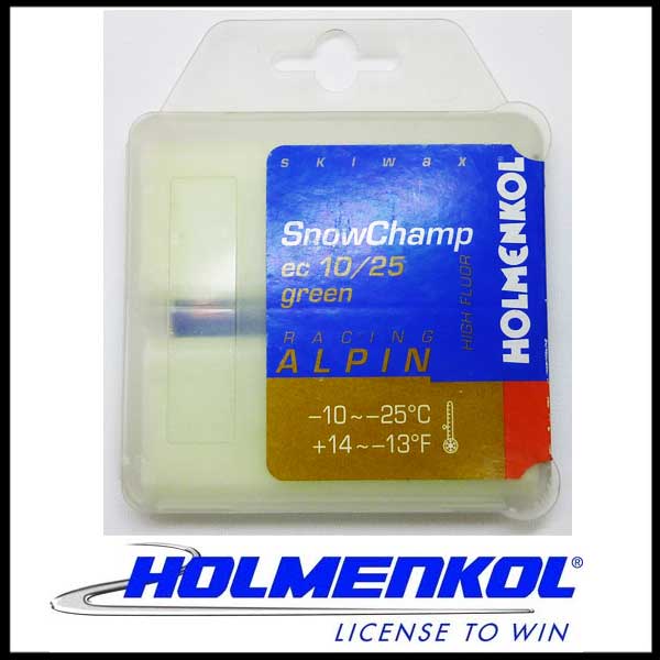 【 半 額 】HOLMENKOL SnowChamp ec10/25 Green HIGH FLUOR RACING ALPIN スポーツ アウトドア ウインタースポーツ スノーボード メンテナンス ワックス