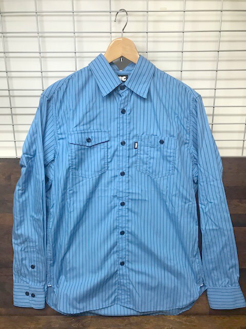 FTC SELVEDGE STRIPE WORK SHIRT BLUE スポーツ