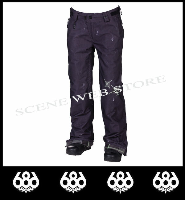 レンタルウエアー スノーパンツ2012-2013モデル686 Ltd Destructed Patchwork Denim Insulated Pant（Black Denim Thrash）WOMENS