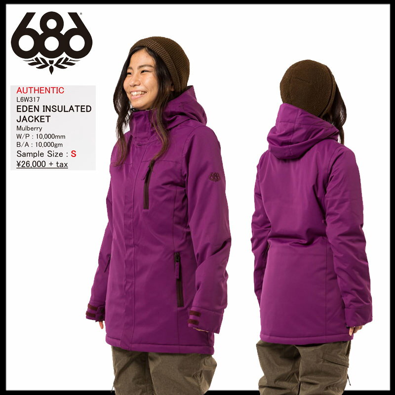 中古品 レンタル可 686 SIX EIGHT SIX シックスエイトシックス ■Authentic Eden Insulated JacketスノーウエアーWOMENS スポーツ アウトドア ウインタースポーツ スノーボード レディースウエア ジャケット