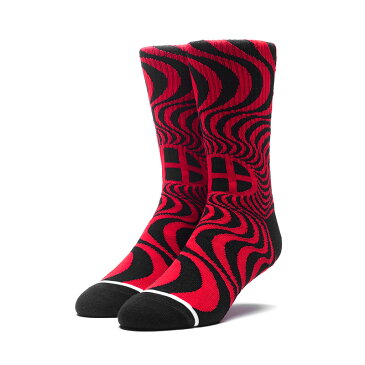 SPITFIRE SWIRL SOCKS RED (ハフプラントライフソックス)/メンズ/靴下/ソックス/下着//レッグウエア