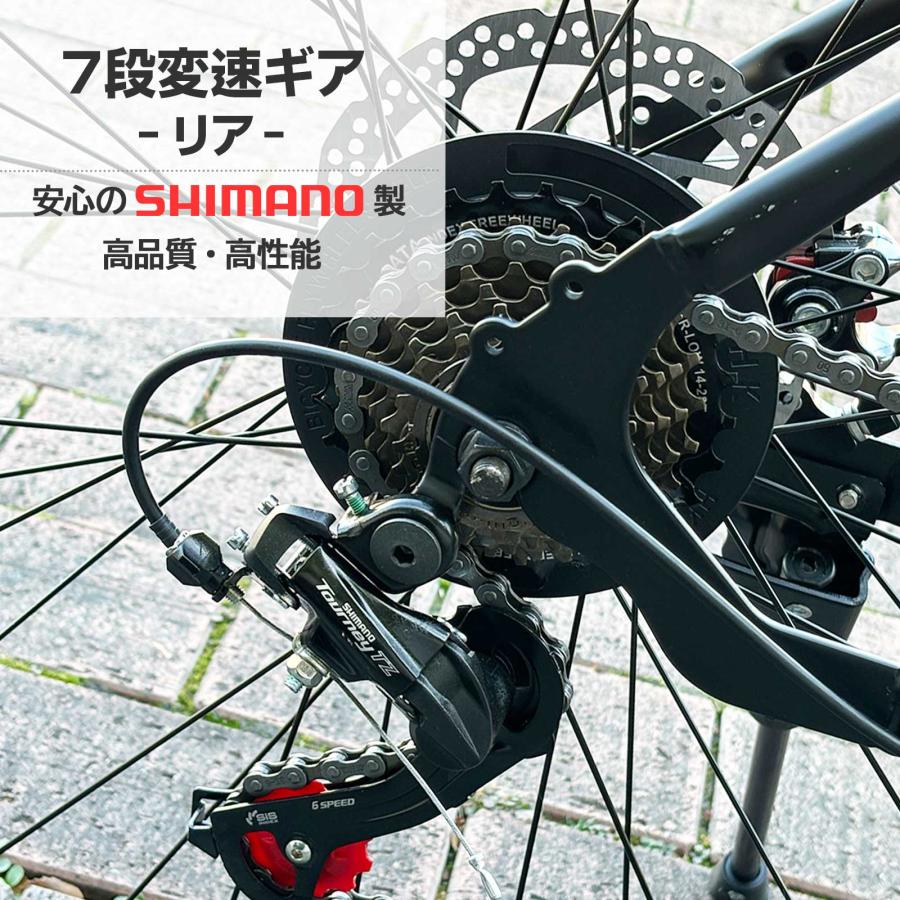 正一建材のロードバイク 700c シマノ製 21段変速 ライト スタンド付 自転車 通勤 通学 初心者 入門用 ブラック ホワイト｜アングル3