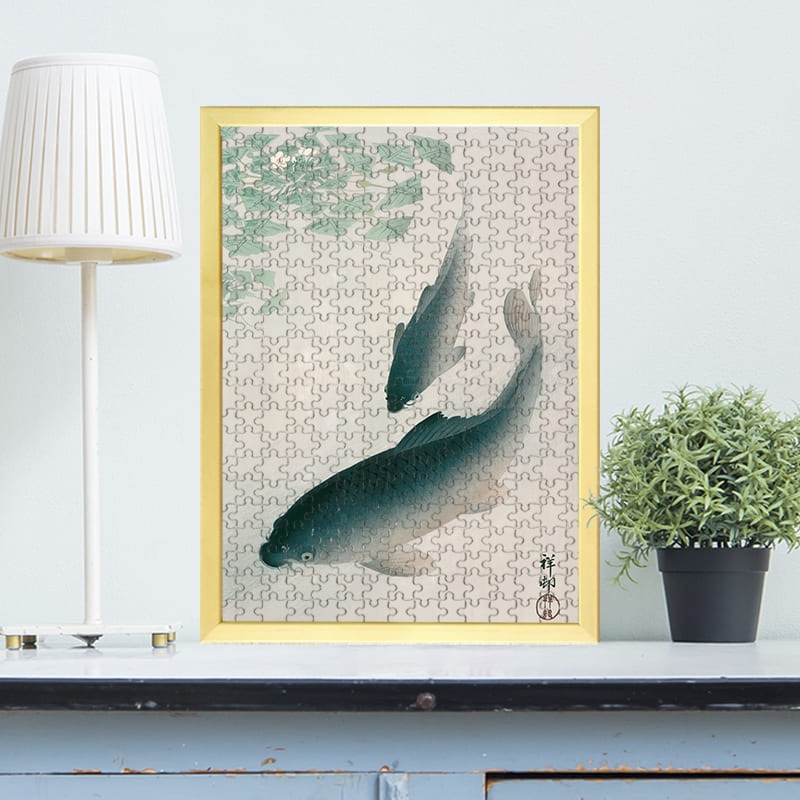 鯉 小原古邨 0564 ジグソーパズル パズル 300ピース 程 ジグソー おしゃれ 名画 遊ぶ オフライン 子供 高齢者 難易度…