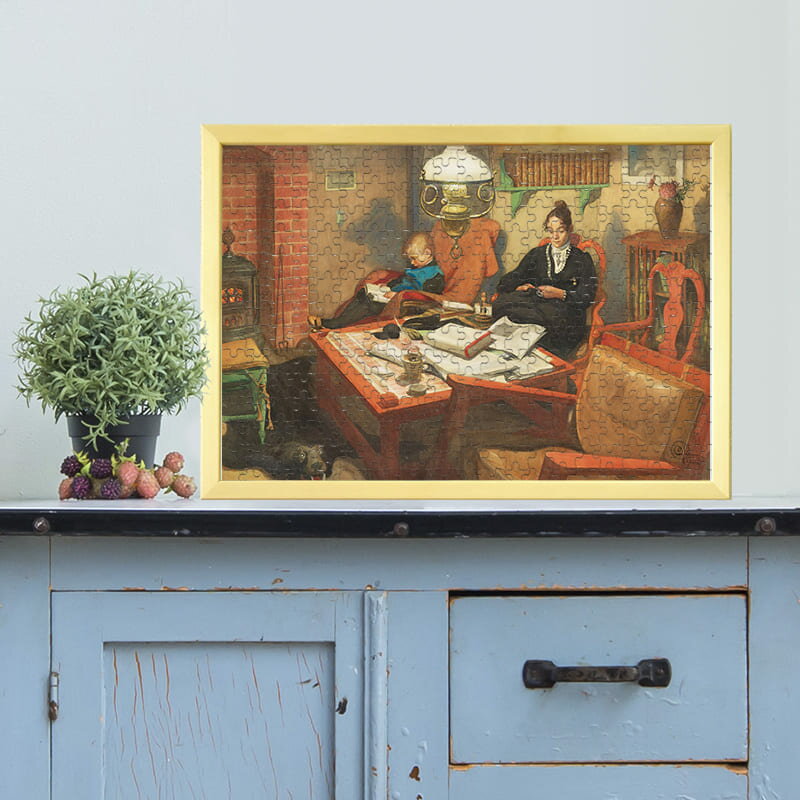 終夜灯の側で（就寝前） カール・ラーション 0455 ジグソーパズル パズル 300ピース 程 ジグソー おしゃれ 名画 遊ぶ 高齢者 難易度 難しい 人気 インテリア 安い プレゼント 認知症予防 頭の体操 脳トレ 海外 有名 簡単