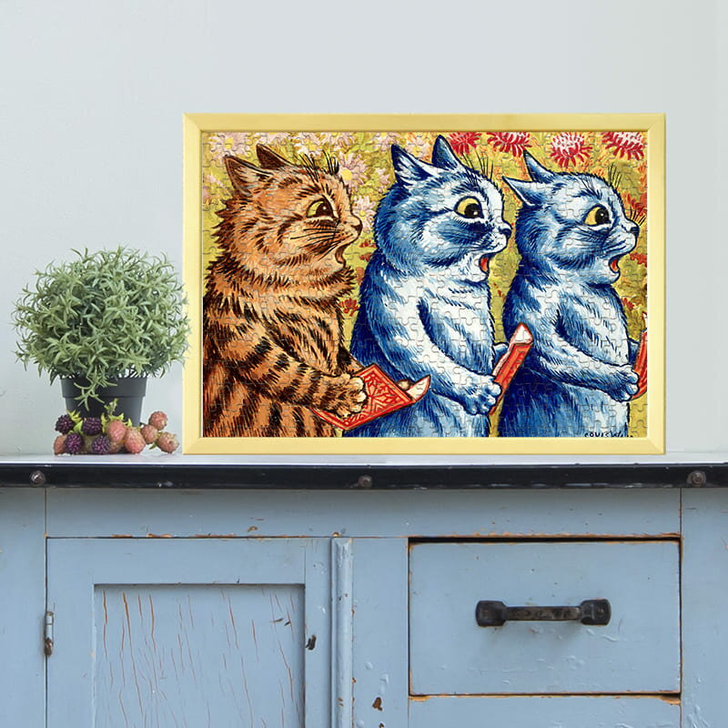 歌う三匹の猫 ルイス・ウェイン 0484 ジグソーパズル パズル 300ピース 程 ジグソー おしゃれ 名画 遊ぶ 高齢者 難易…