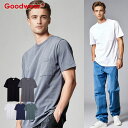 Goodwear グッドウェア Tシャツ ブランド 半袖 半袖Tシャツ 接触冷感 ひんやり 冷たい 吸水速乾 USAコットン シンプル 無地 無地Tシャツ クルーネック 白T S LL インナー 中年男性 服 夏 春夏