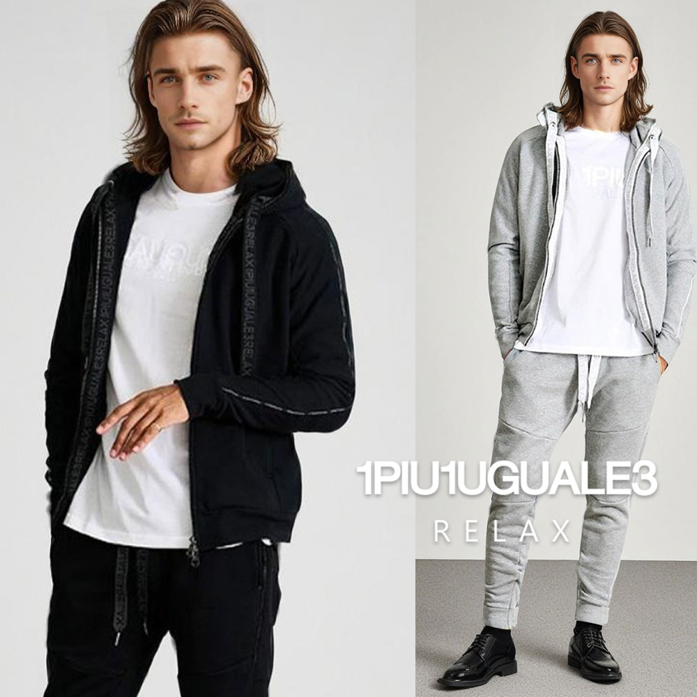 Rakuten - ジップパーカー 50代 メンズ パーカー メンズ アウター おしゃれ スポーツ ワイドスピンドルロゴ 1PIU1UGUALE3 RELAX ウノピゥウノウグァーレトレ リラックス 筋トレ トレーニング ユニセックス 40代 50代 秋 冬 秋冬 イケオジ ちょいワル