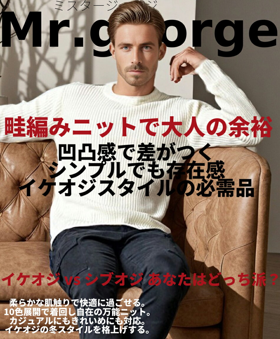 ミスタージョージ ニット メンズ 40代 セー...の紹介画像3