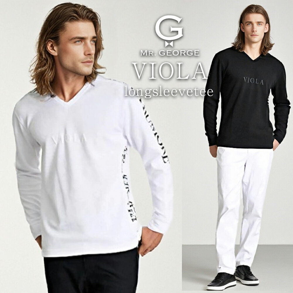 Rakuten - ロンT 50代 メンズ 長袖 長袖Tシャツ VIOLA ヴィオラ ビオラ ブランド おしゃれ トップス Vネック ワッフル サーマル ロゴ プリント サイドライン ストレッチ ゴルフ スポーツ 大人 40代 50代 ちょいワル ユニセックス 秋 冬 秋冬 イケオジ