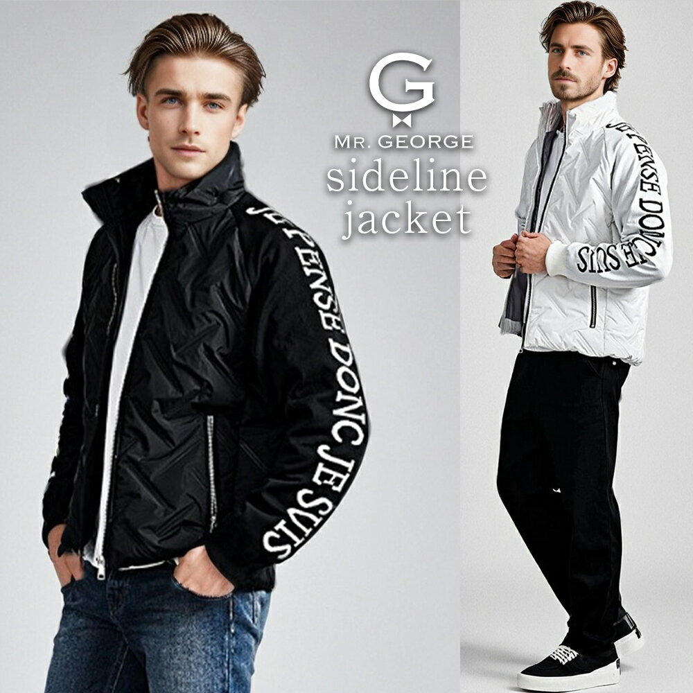 イケオジ ジャケット 50代 中綿 メンズ アウター ブランド おしゃれ ブルゾン 中綿ブルゾン ニット プリント シームレス シームレス加工 防寒 ブラック ホワイト カーキ 黒 白 大人 40代 ちょいワル 冬 秋冬