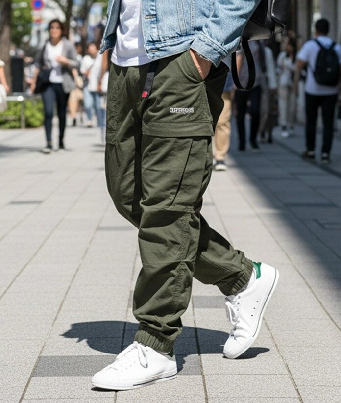 The DUFFER of ST.GEORGE」 カーゴパンツ LARGE ブラック メンズ NANGA 