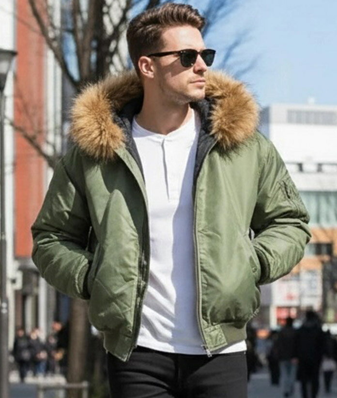 楽天市場】ma－1 ボンバージャケット ファー（メンズファッション）の通販